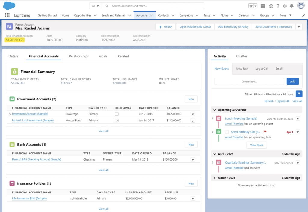 Wealth Access for Salesforce Lightning