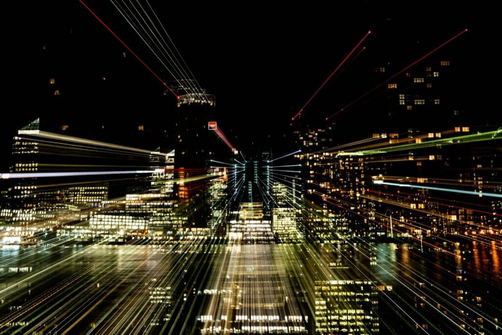 Time lapse city scape at night